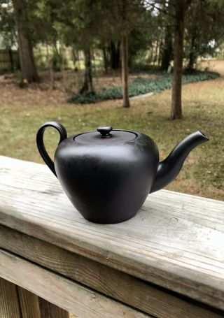 Rare Antique Wedgwood Jasperware Black Basalt Teapot 3