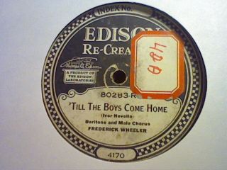 Rare Edison Diamond Disc 80283 - My Bugler Boy By Helen Clard.  Has Sticker On Lab