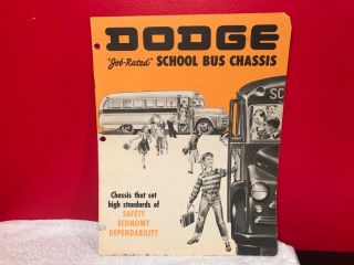 Rare 1950s Dodge Truck School Bus Dealer Sales Advertising Brochure