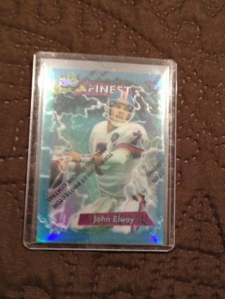 John Elway 1995 Topps Finest Booster Refractor With Coating 182 Rare Broncos