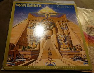 Iron Maiden - Powerslave Virgin Vinyl Promo 1984 US First Press Capitol Rare 2