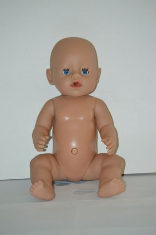 Rare Zapf Creation Baby Born Doll Drink & Wet Cries Vinyl 15” 2013 Girl