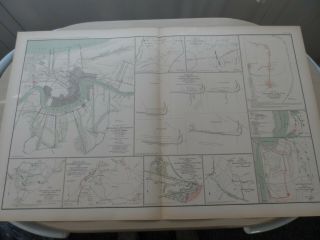 Civil War Map Orleans,  Atlanta,  Savannah,  Spanish Fort,  Mechanicsville