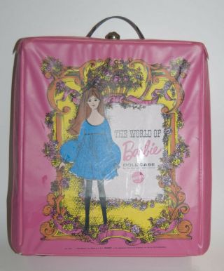 Mattel 1968 The World Of Barbie Doll Case 1002 Pink Vintage