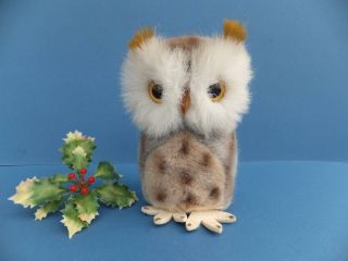 Vintage German Steiff Wiggi Owl Ear Button Tag Id No 2625/15 Toy Bird Bear