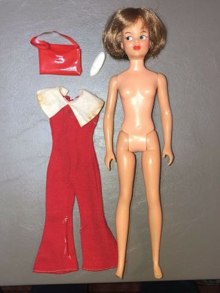 Vintage 1960s Tammy Ideal Doll,  Pageboy Hair,  Cute Face,  W/ Outfit,  Purse,  Shoe