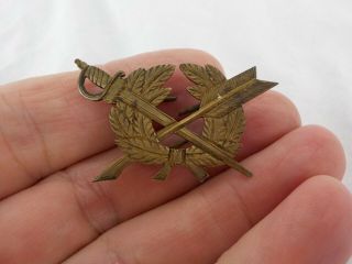 Rare Antique World War 1 Era Us Army Jag Brass Hat Badge