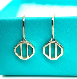 Rare Authentic Tiffany & Co Paloma Picasso Zellige Drop Earrings 925 Silver