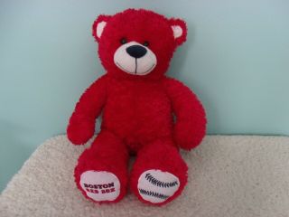 Rare Mlb Boston Red Sox Build A Bear Workshop Red Teddy Bear Plush Toy Baseball
