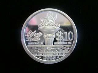 2007 Norfed ☆art Round Rare☆$10 1/2oz.  999 Fine Silver Rare Coin