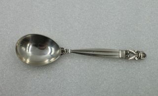 Georg Jensen Acorn Sterling Silver Jam Spoon 5 7/8”