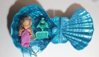 Rare Mattel Magical Mermaid Barbie Baby Krissy Doll Light Up Sea Shell Playset