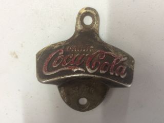 Vintage / Antique Coca Cola Wall Mount Bottle Opener,  Starr - Brown Co.  Usa