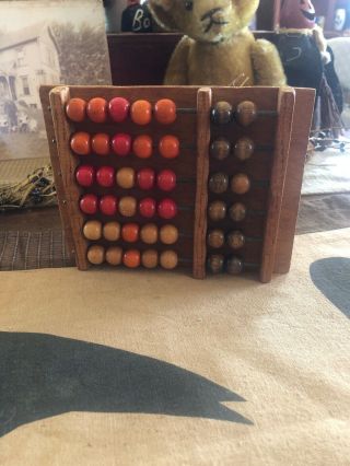 Vintage Old Wood Wooden Abacus Calculator Colorful Old Schoolhouse.