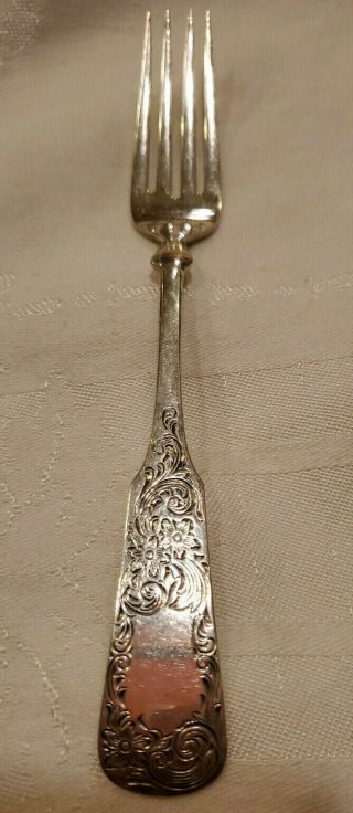 Sterling Silver Fork 1690 Engraved By Towle Floral Pattern 7 3/8 " 45.  31g