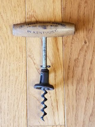 Vintage Dual Advertising Wood Handle Corkscrew With Kentucky And Colorado Rare