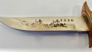 Vintage Antique Oriental Asian Knife Dagger and Elaborate Decorative Sheath 3