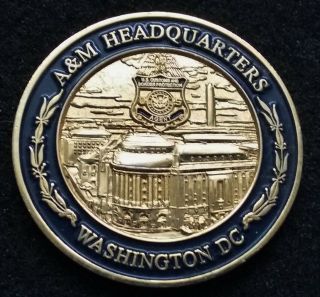 Rare A&m Hq Customs And Border Protection Cbp Air Marine Homeland Challenge Coin