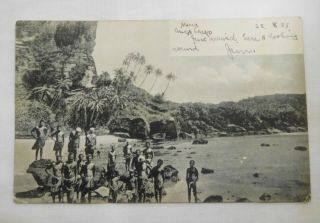 Antique Real Photo Of Residents Manua Islands American Samoa Postmarked 1905.