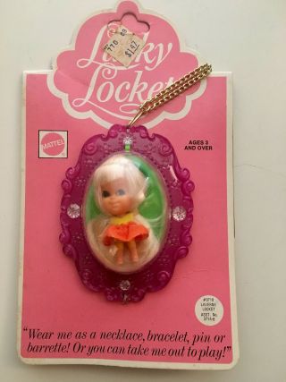 Vintage Mattel Lucky Laverne Locket 1975 Hong Kong Liddle Kiddles 3718