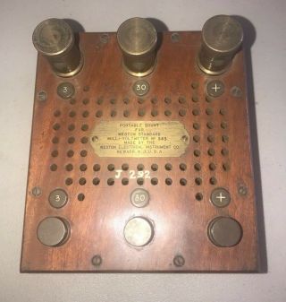 Antique Portable Shunt Weston Standard Milli - Voltmeter No 383 Weston Electrical