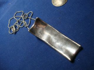Grandmas Rare Israel Sterling Silver Big Chunky Necklace