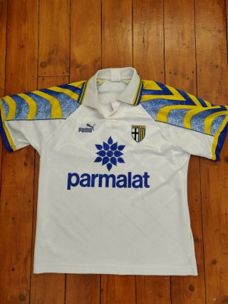 Rare Parma Italy 1996/1997 Home Football Shirt Jersey Maglia Camiseta Puma