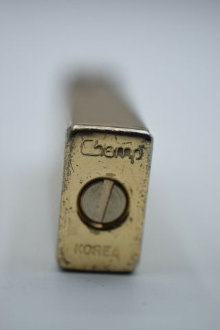 Champ Korea Lighter Cigarette Butane Gas Rare Vintage Champion Petrol Japan Flam 2