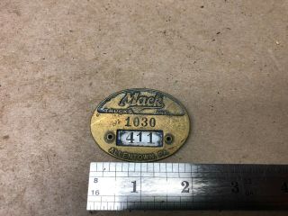 Vintage Mack Trucks Allentown Pa Visitor Employee Badge - Very Rare And Unique