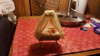 Vintage Miniature Baby Crib Doll Made In West Germany