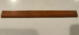 Old Antique Vintage Wood And Brass 15” Eberhard Faber Paper Cutter Ruler 0825