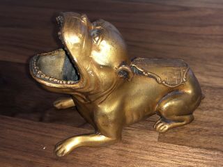 Rare Antique Bronze Woolworth Figure Animal Figure With Mouthopen - Info Welcome
