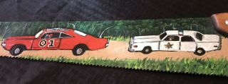 Dukes Of Hazzard Theme,  Antique,  Hand Saw,  Artist Signed,  Chase Scene