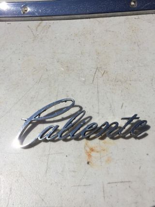 " Caliente " Mercury Comet 1965 Chrome Script Emblem Rare 5.  5 "