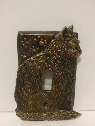 Vintage Kitty Cat Light Switch Cover Made By Spi Pewter Collectibles
