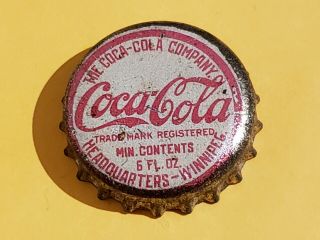 Coca Cola Canada Soda Bottle Cap Crown Coke Beer Old Rare Cork 1914