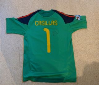Rare Hand Signed Iker Casillas Spain Shirt Xl Porto Real Madrid