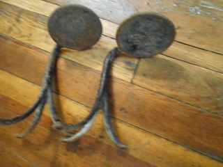 2 Antique Vintage Buggy Wagon Cast Iron Steps With Star Pattern 10 " Hi 5 "
