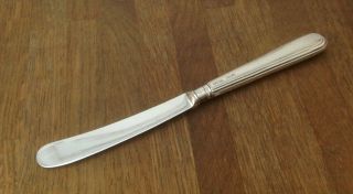 Antique / Vintage Cutlery - Butter Knife Hallmarked Silver On Handle = 6.  9 " 4