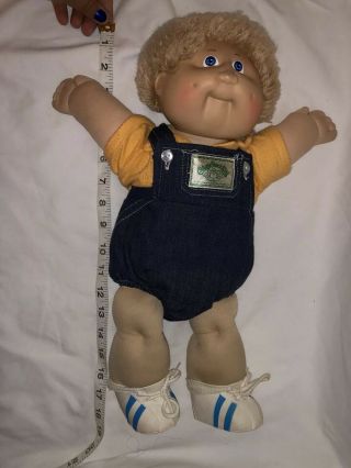 Vintage 1978 - 1982 Cabbage Patch Kids Doll Overalls Orange Shirt Outfit 2