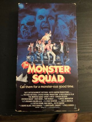 The Monster Squad Vhs (1987,  Vestron Video) Rare
