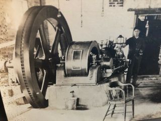Postcard Large Sideshaft Gas Engine Hit Miss Europe Old Antique Farm Factory 2