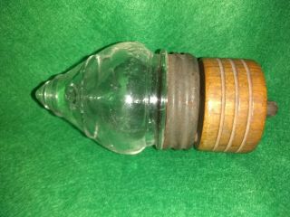 Antique Vintage Spinner Glass Candy Container
