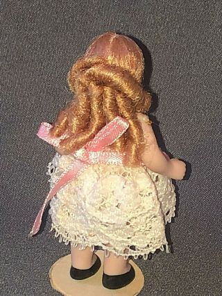 Vintage Artist Made CATHY HANSEN Bisque Miniature GIRL DOLL Long Curled Hair 3