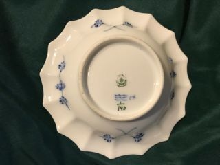 Royal Copenhagen blue and white scalloped edge shallow dish 6 inches wide 2