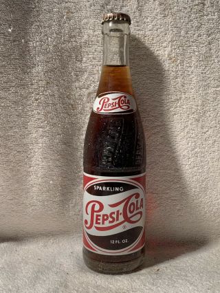 Rare Full 12oz Pepsi - Cola Acl Soda Bottle El Paso,  Texas Hard To Find