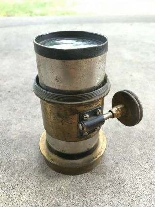 Antique C1890 Edison Bausch & Lomb Magic Lantern Stereopticon Projector Lens