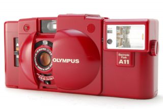 Rare Red Exc,  Olympus Xa2 Point & Shoot Film Camera Flash A11 From Japan