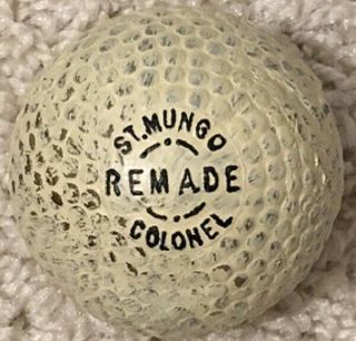 Very Rare,  St Mungo Remade Colonel Bramble Golf Ball C1910