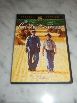 Of Mice And Men (dvd,  2003,  Special Edition) John Malkovich Sinise Rare Oop